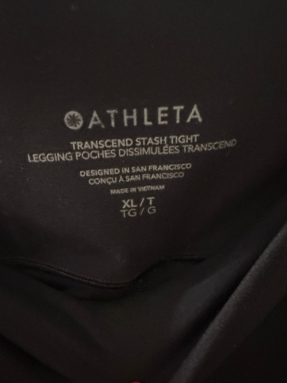 Athleta Black Transcend Stash Tight Leggings - Picture 2 of 2